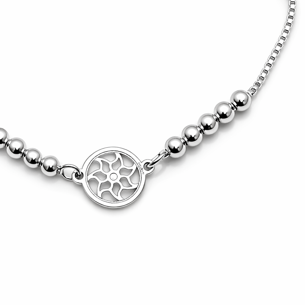 Pulsera ajustable Flor brillante