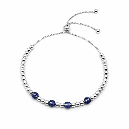 Pulsera Ajustable Mostacillas lilas