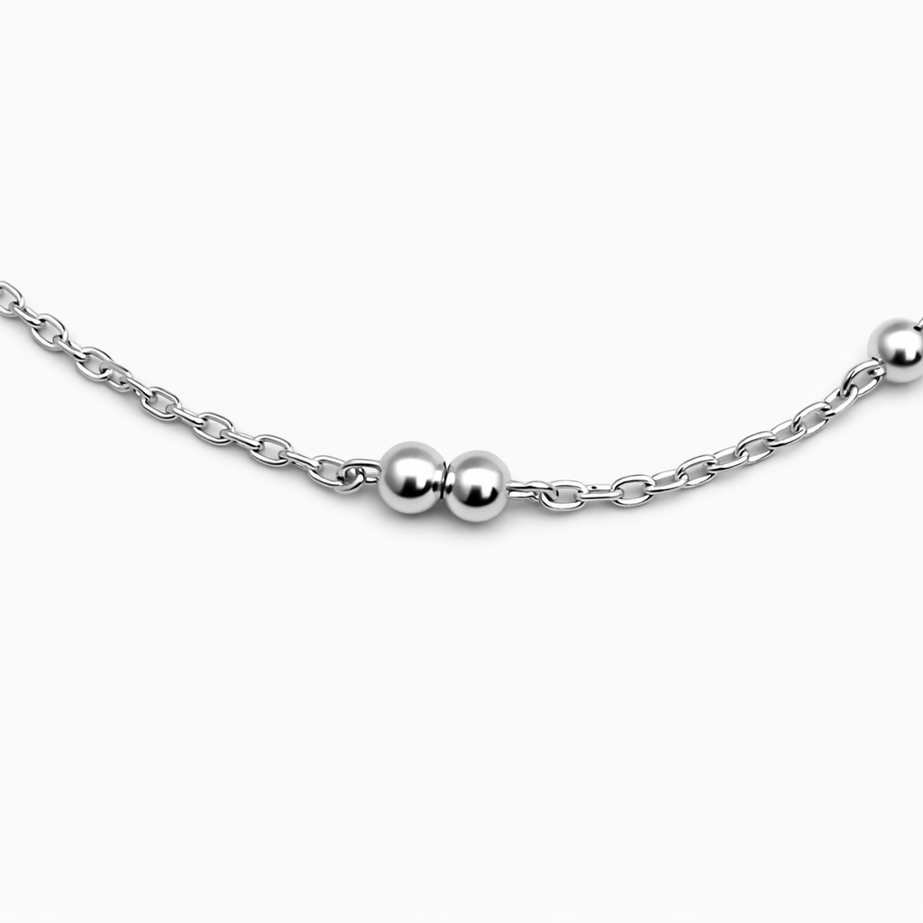 Pulsera Clásica con perlitas de plata