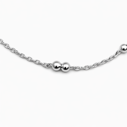 Pulsera Clásica con perlitas de plata