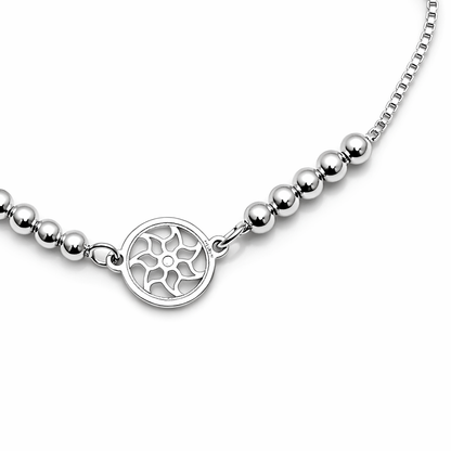 Pulsera ajustable Flor brillante