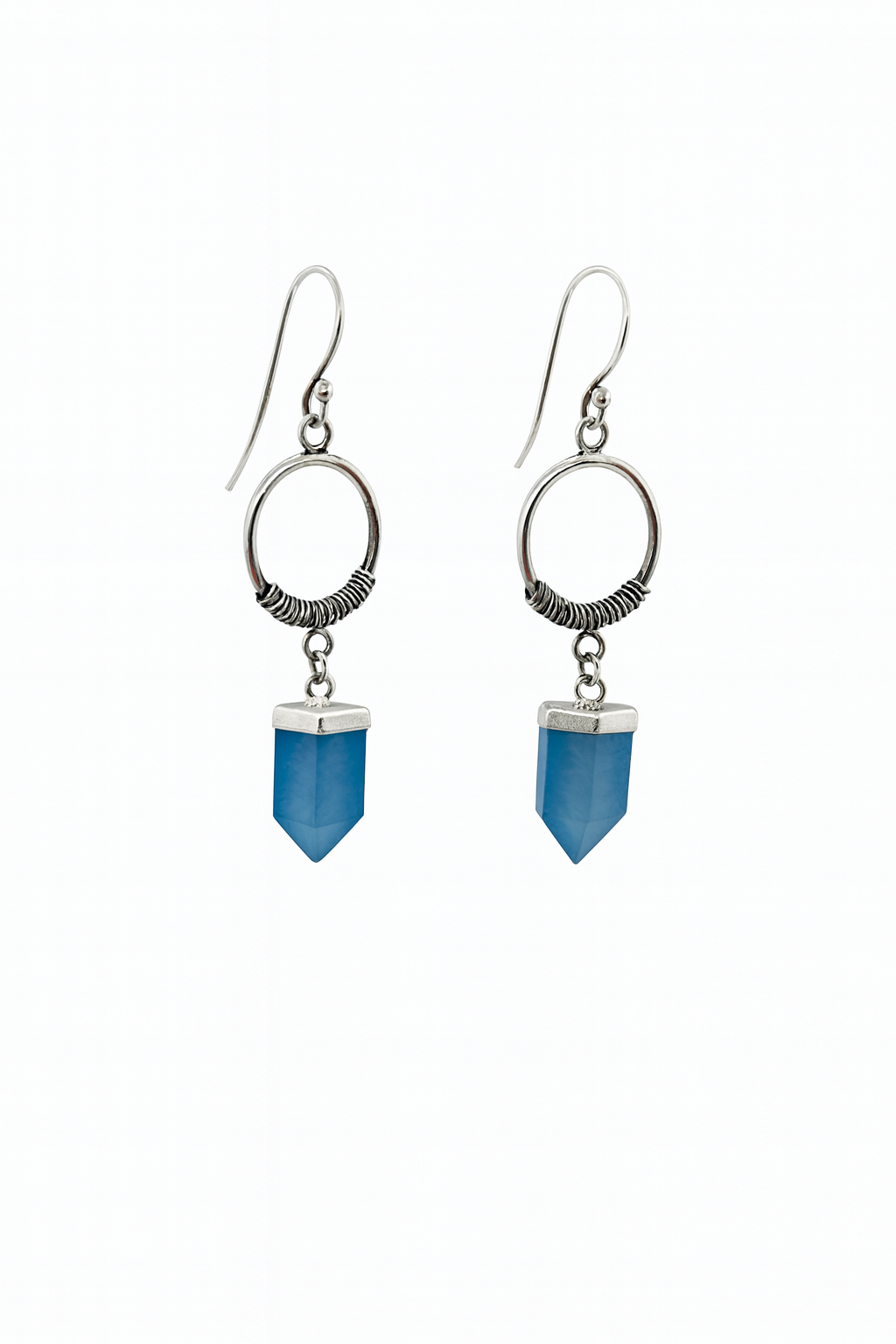 Aros Calcedonia azul