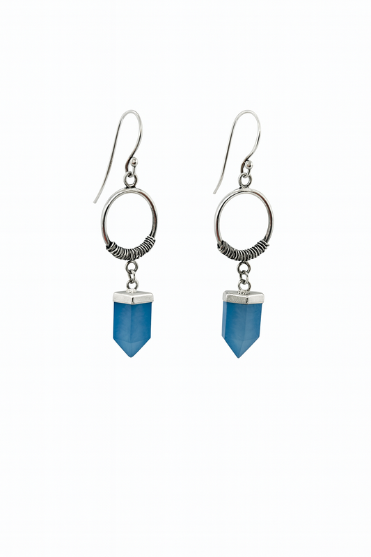 Aros Calcedonia azul