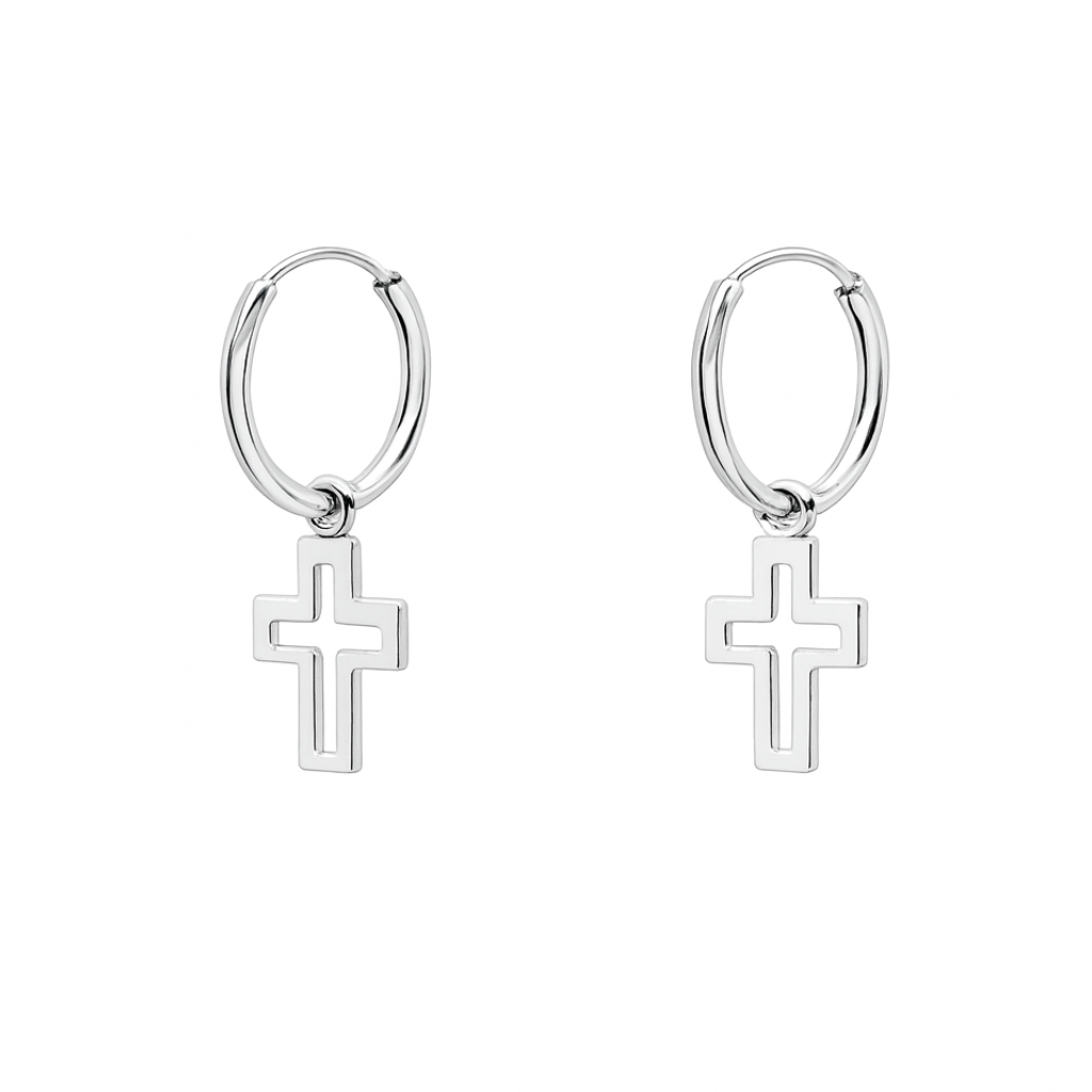 Argollas Cruz calada