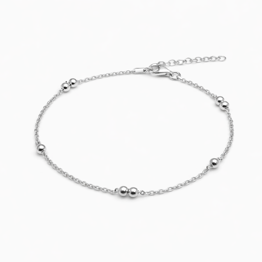 Pulsera Clásica con perlitas de plata