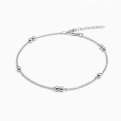 Pulsera Clásica con perlitas de plata